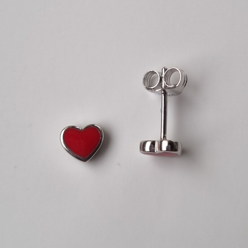 Ohrstecker Herz Rot