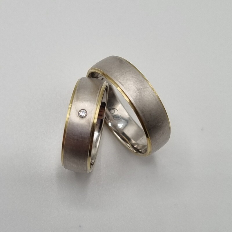 Partnerringe Silber/Gold