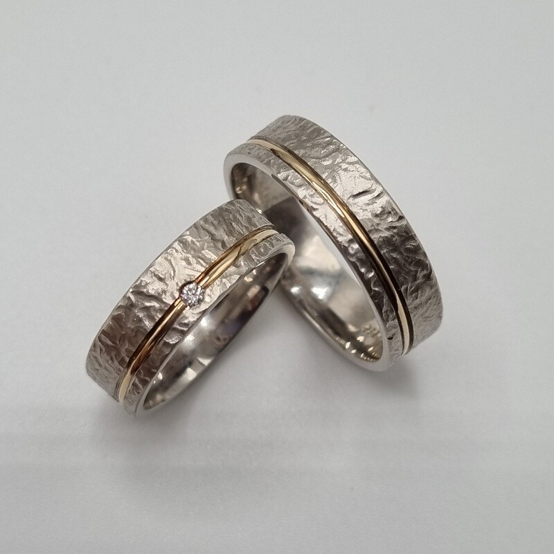 Partnerringe Silber/Gold