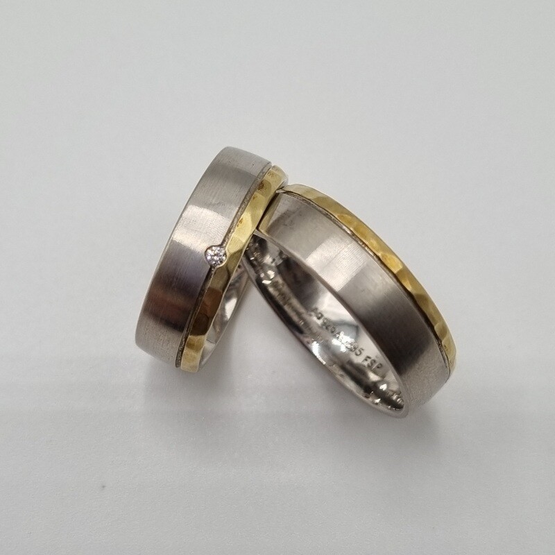 Partnerringe Silber/Gold
