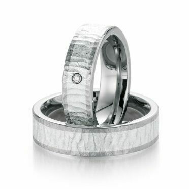 Partnerringe Edelstahl/Weissgold
