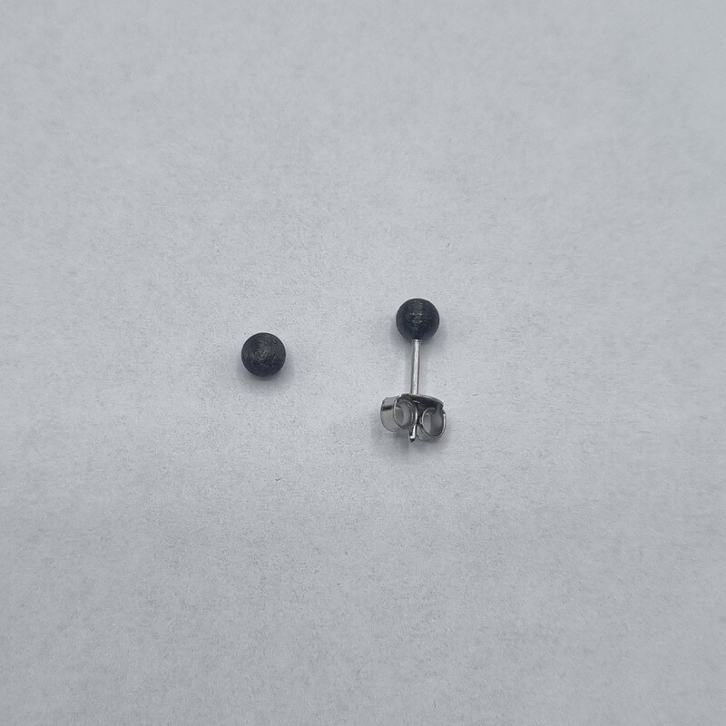 Ohrstecker Stahl Schwarz