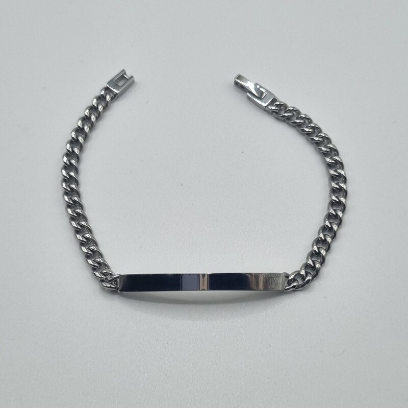1 ID Armband Stahl