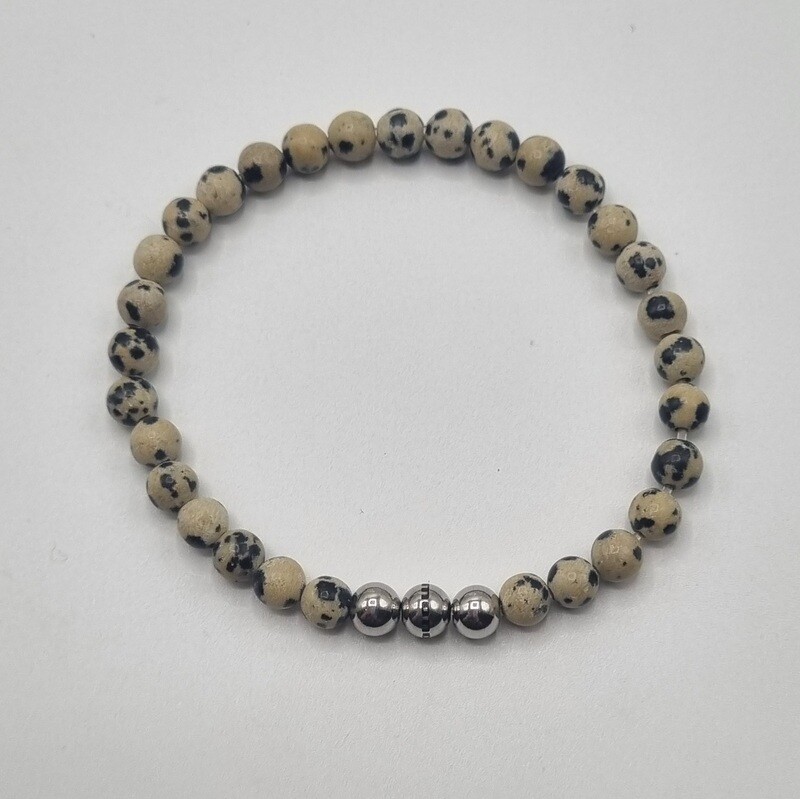 Armband Dalmatiner Jaspis