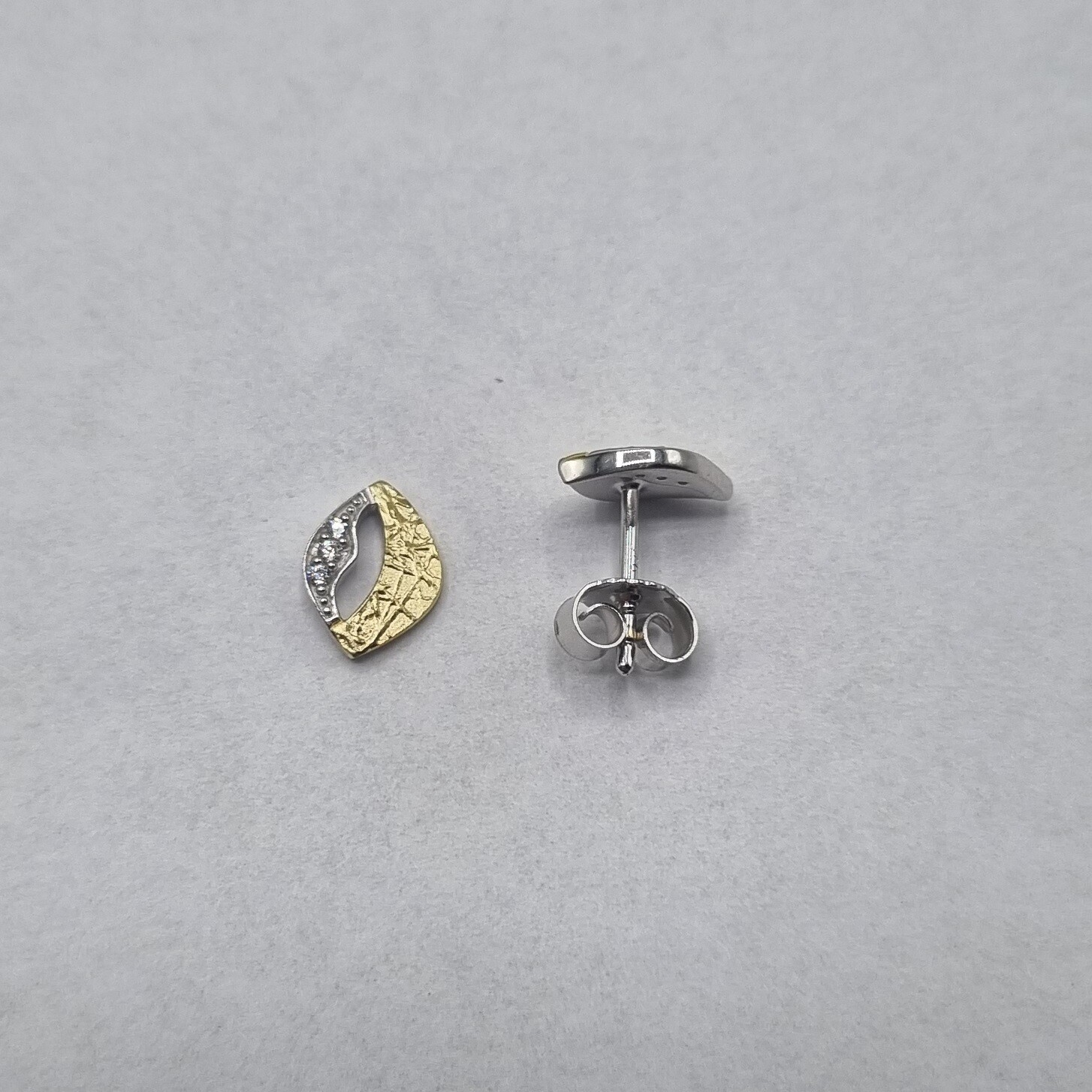 Ohrstecker Silber Bicolor