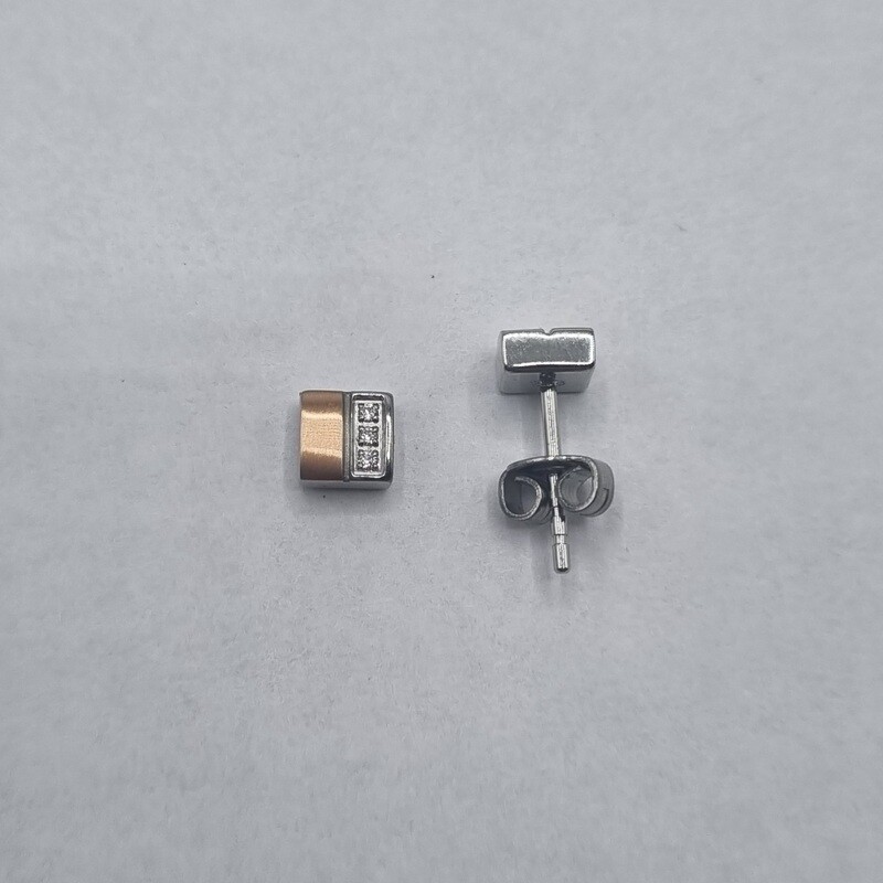 Ohrstecker Stahl Bicolor
