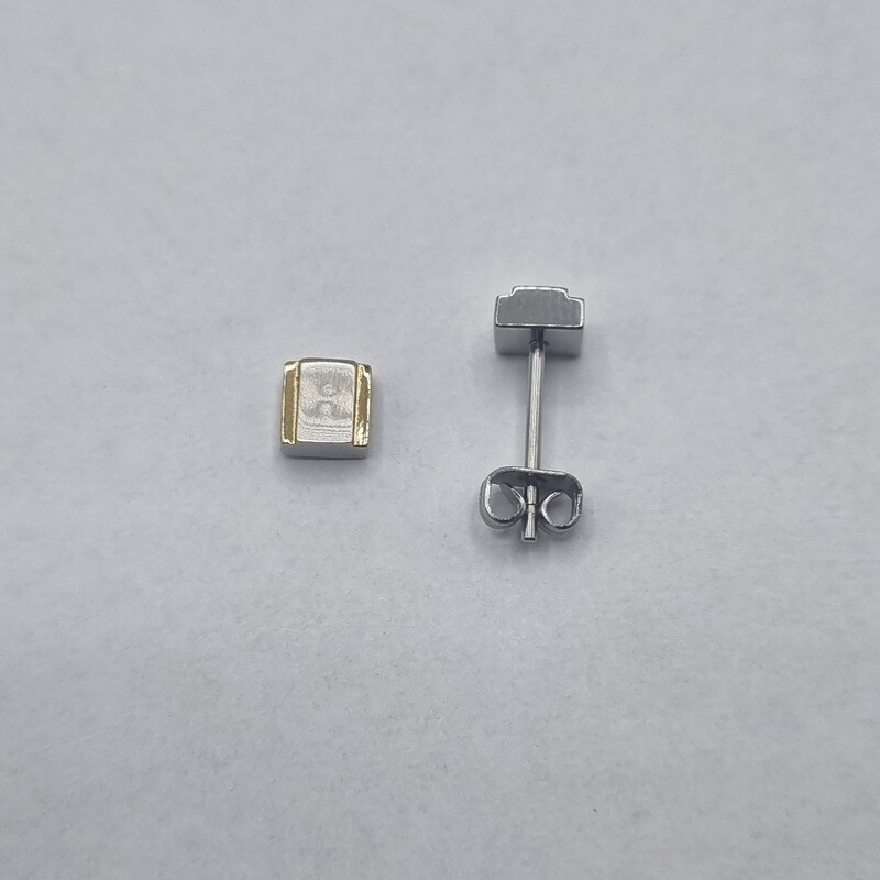 Ohrstecker Stahl Bicolor