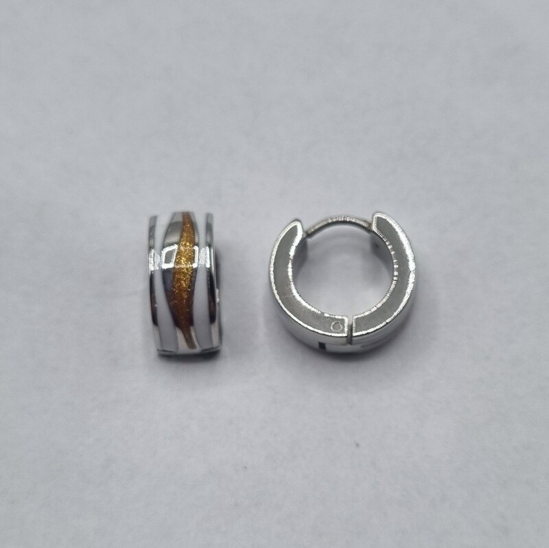 Creolen Stahl Ticolor