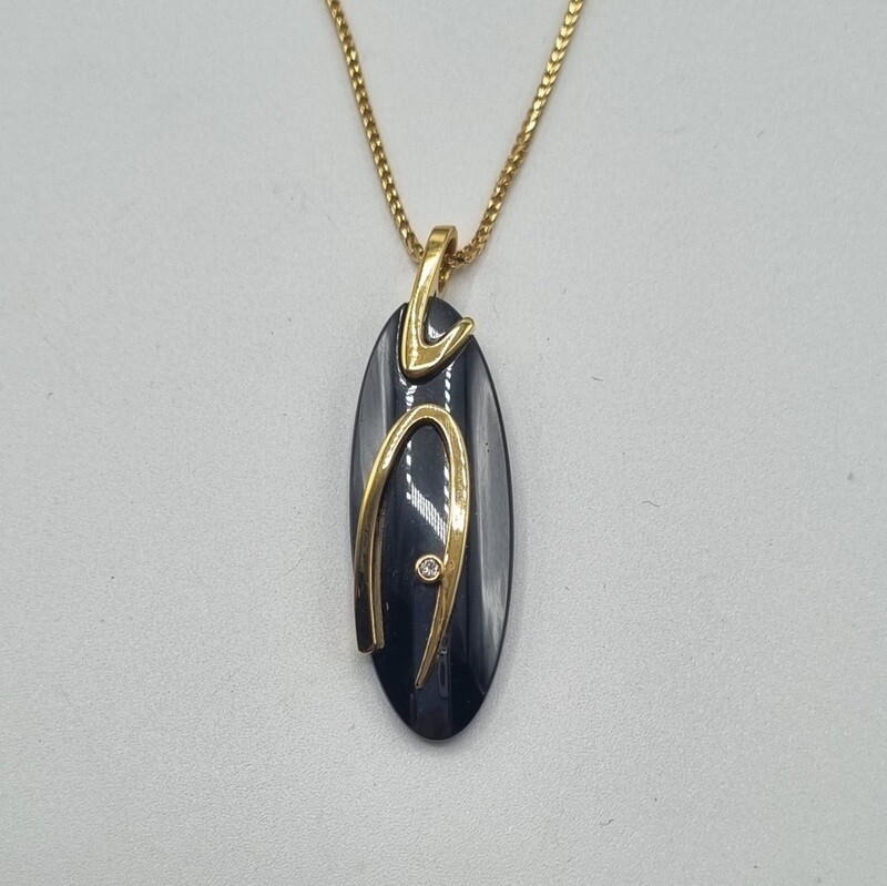Anhänger Keramik/Gold