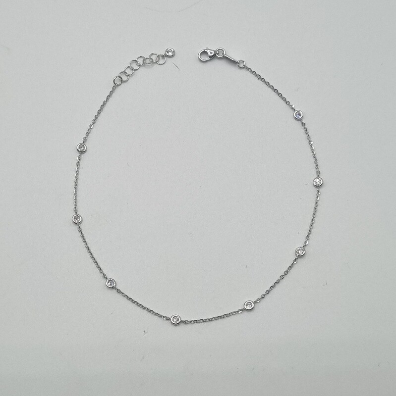Fusskette Weissgold