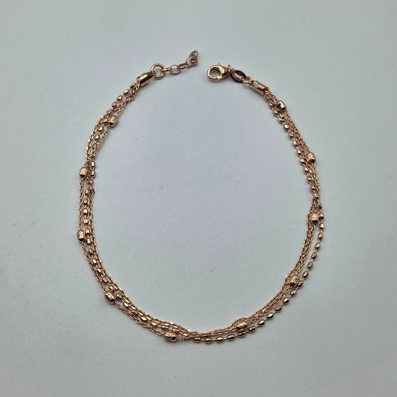 Fusskette Silber rosé