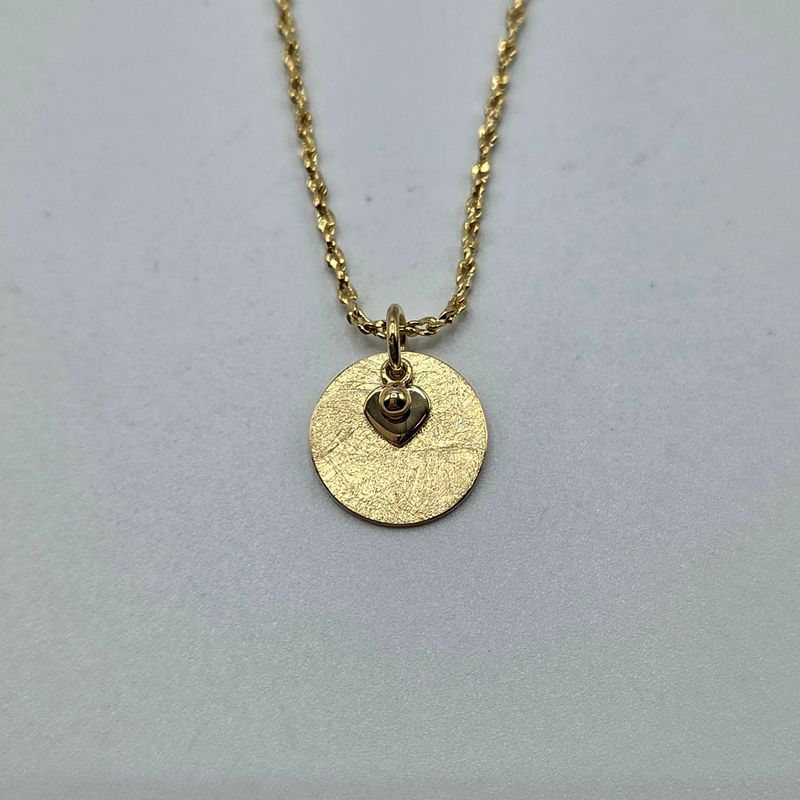 Anhänger Gelbgold Herz/Plättli