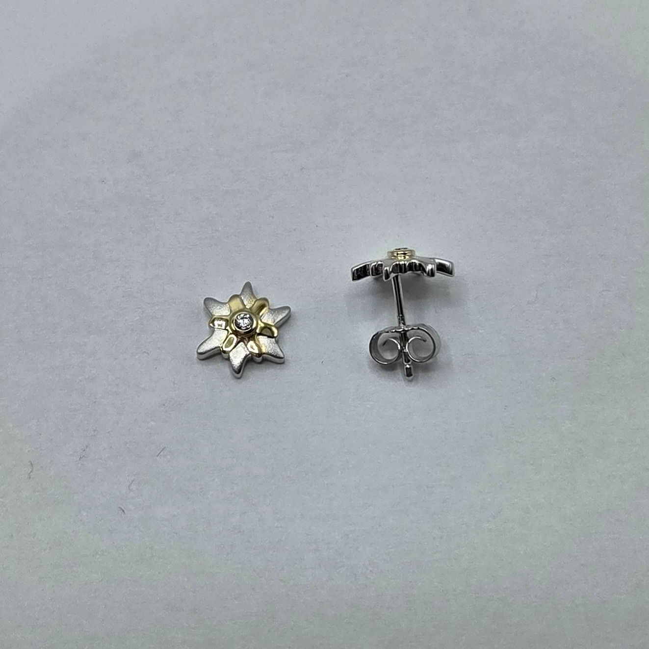 Ohrstecker Silber Edelweiss