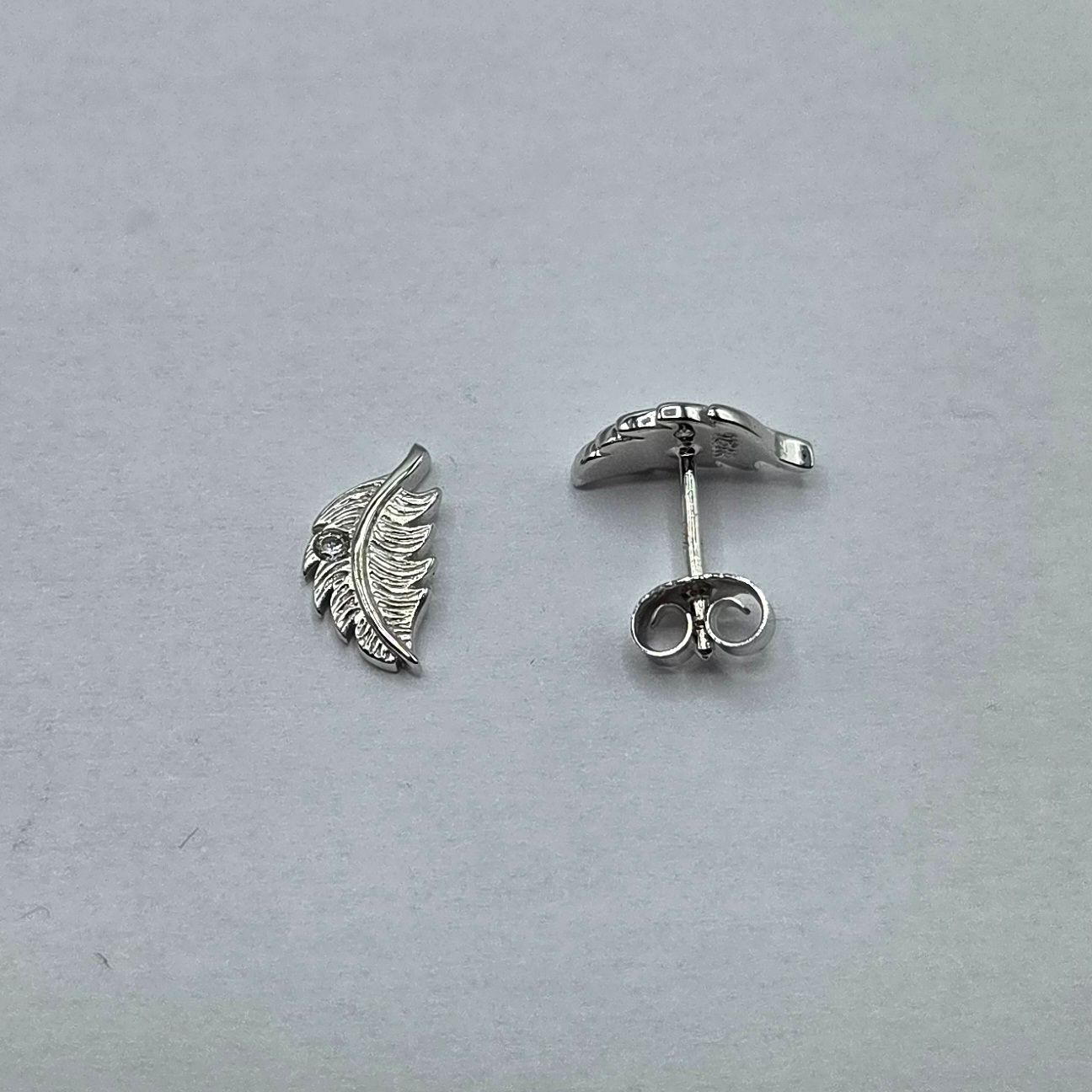 Ohrstecker Silber Feder