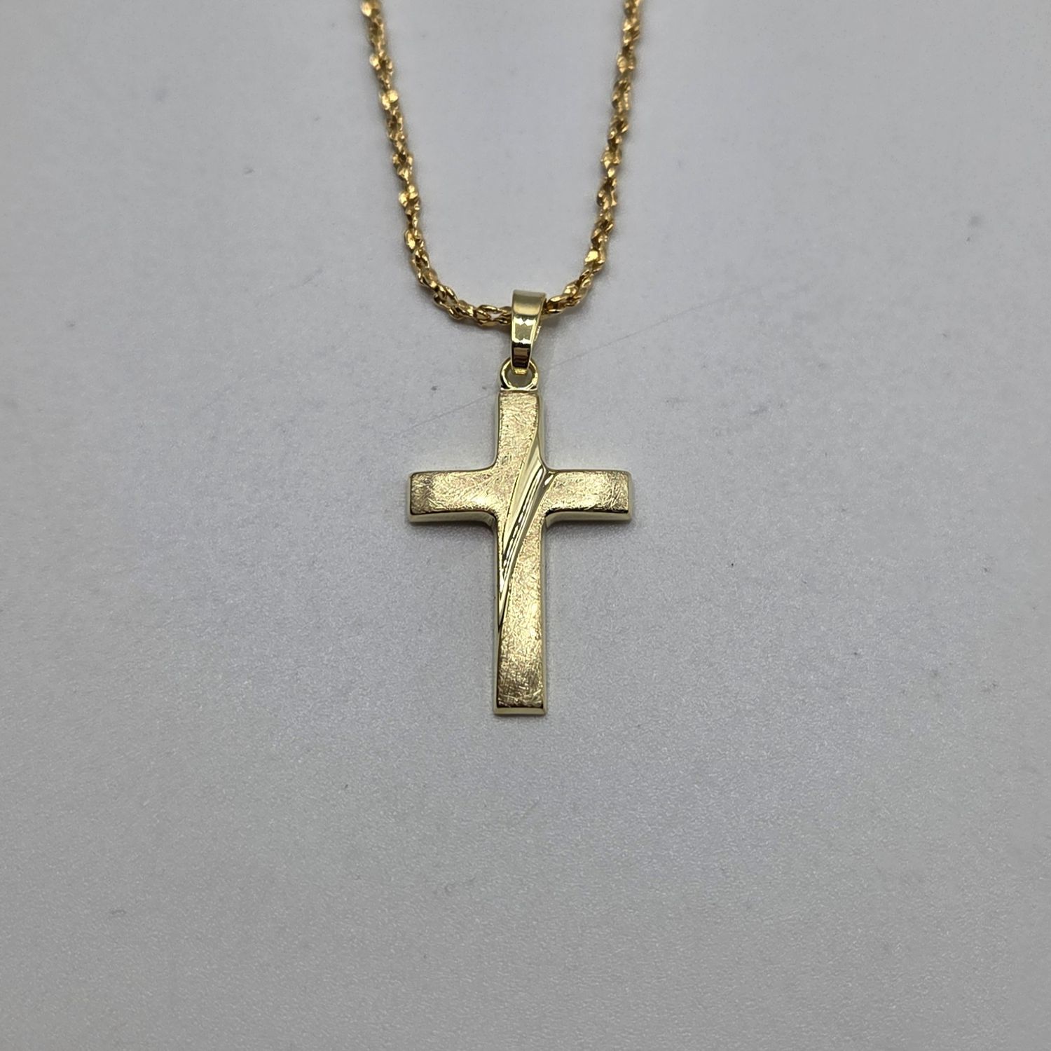 Anhänger Gelbgold Kreuz