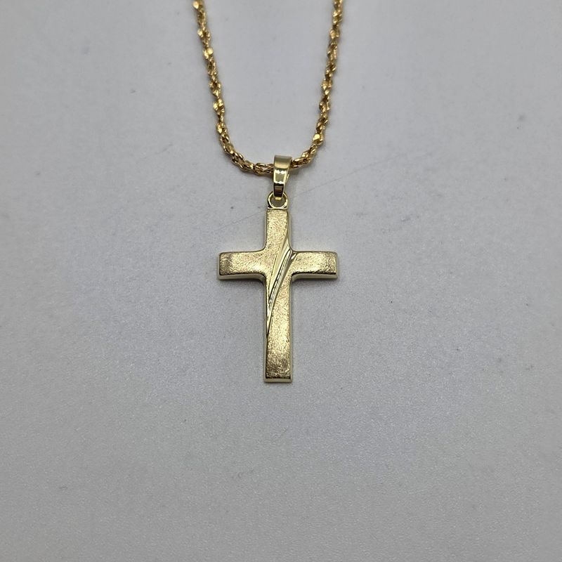 Anhänger Gelbgold Kreuz