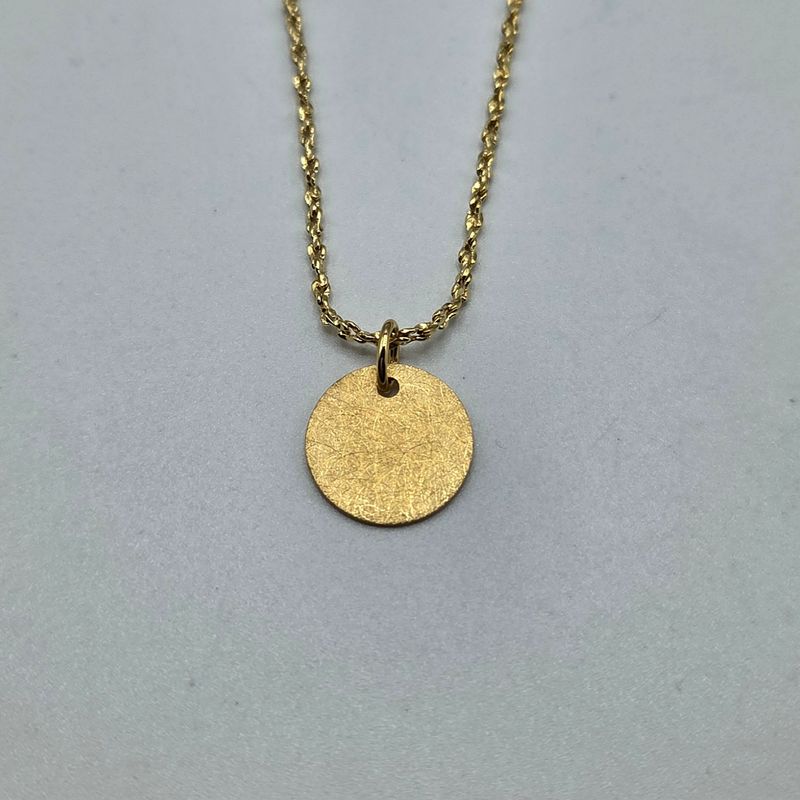 Anhänger Gelbgold Plättli Anhänger Gelbgold Plättli