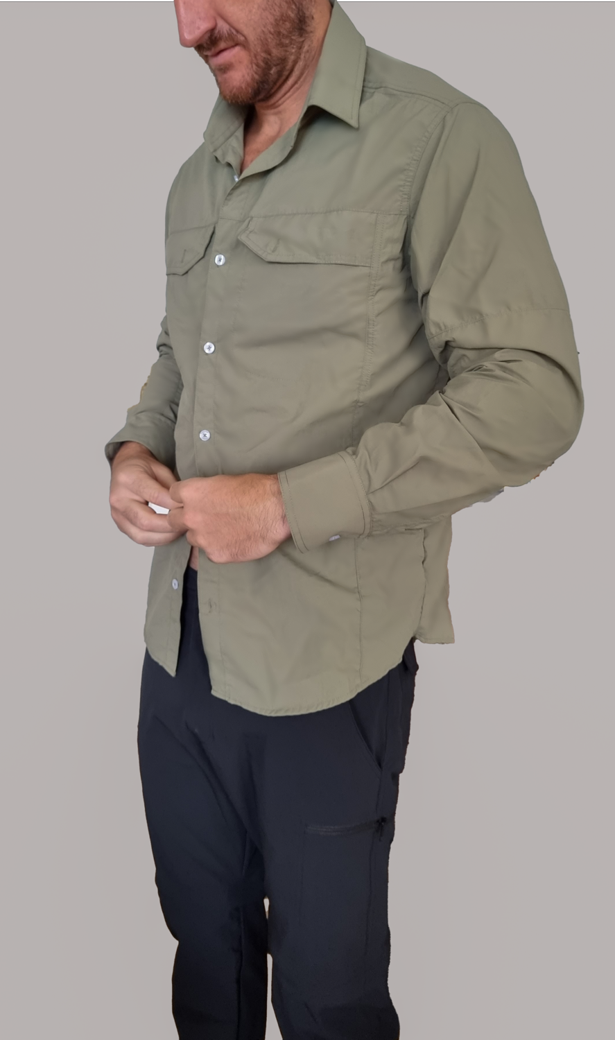 CAMISA PARA HOMBRE VERDE OLIVO