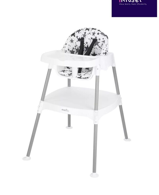 White Even Flo 4 in 1 High Chair
