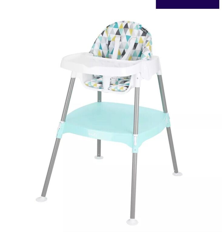 Teal White Even Flo 4 in 1 High Chair