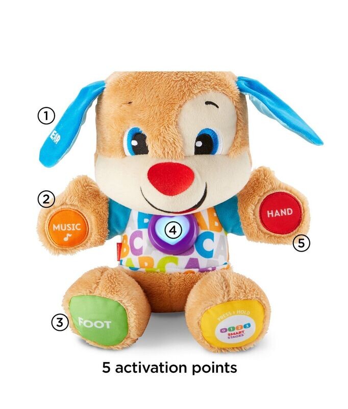 Blue Fisher-price laugh and learn Bear