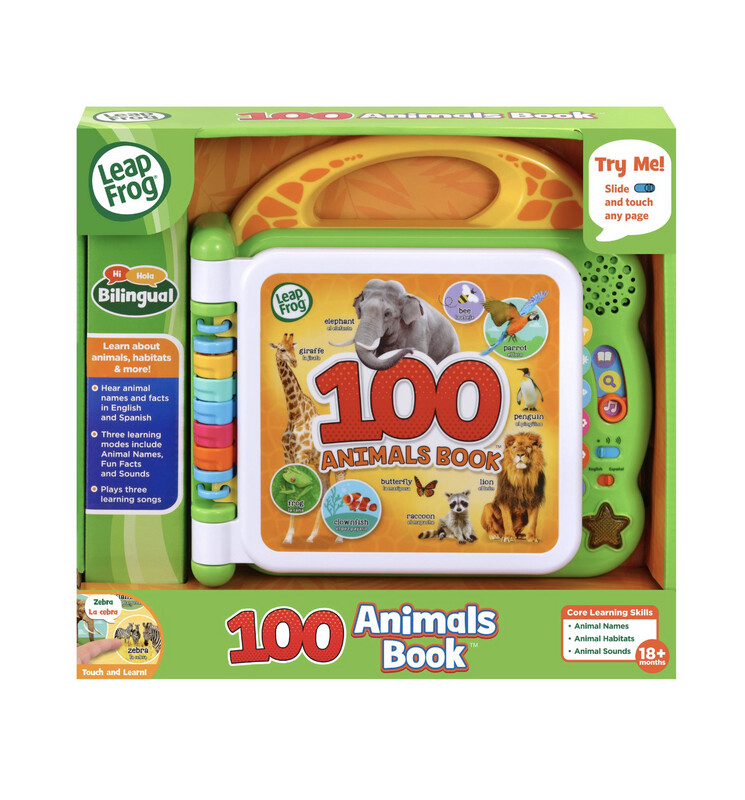 LeapFrog 100 Animals Book Interactive Bilingual Take-Along Word Book