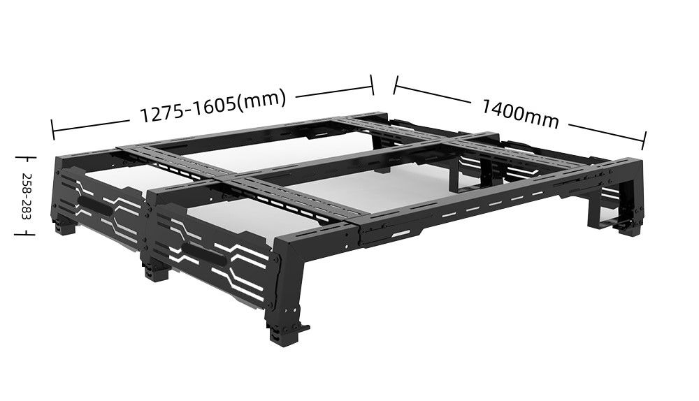 6 post, HALF height Tub Rack