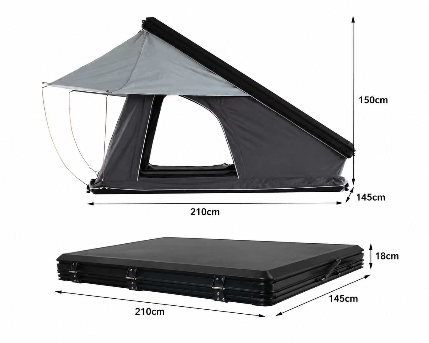 30 sec GREEN edge Alum Hard Shell A frame X cross-145cm.