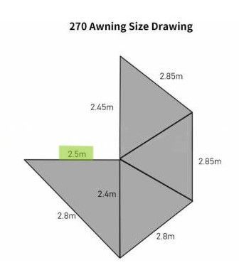 270 Foxwing awning & wall set combo clearance sale