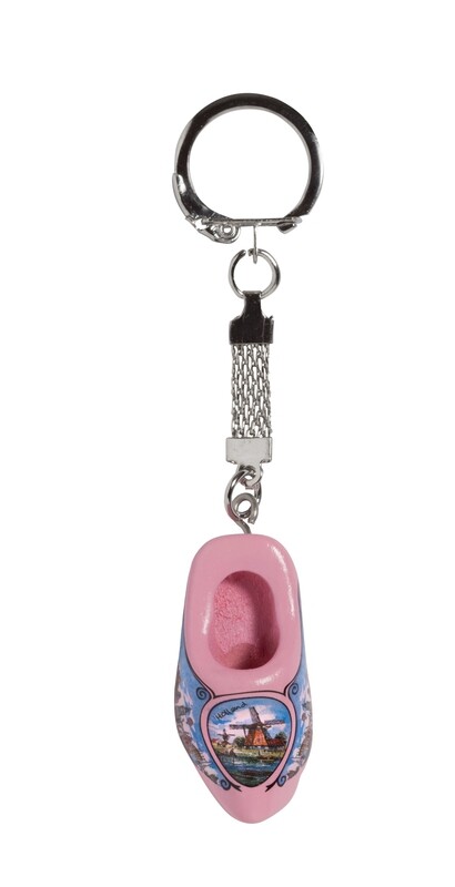 Houten klomp sleutelhanger