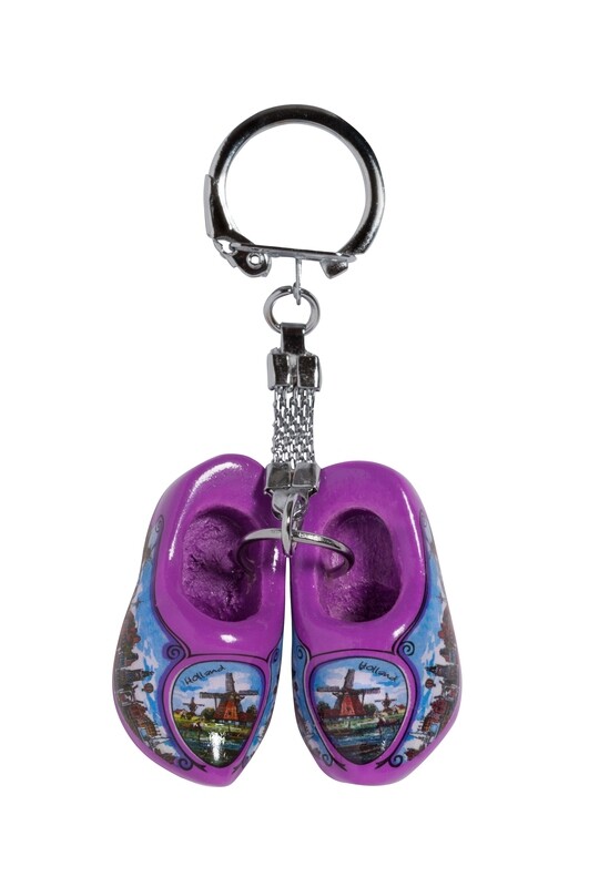 Sleutelhanger paar houten klompen