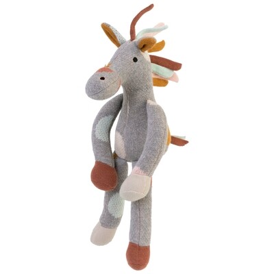 Happy Horse - Organic Knitted Horse - 30cm - Grijs