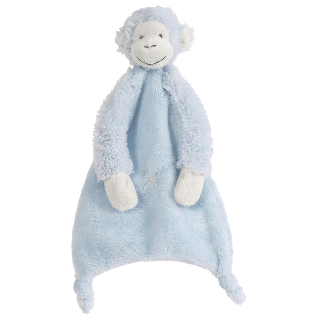 Happy Horse - Blue Monkey Mickey Knuffeldoekje - 28cm - Blauw