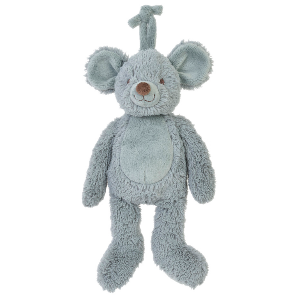 Happy Horse - Mouse Mel Muziekknuffel - 26cm - Grijsgroen