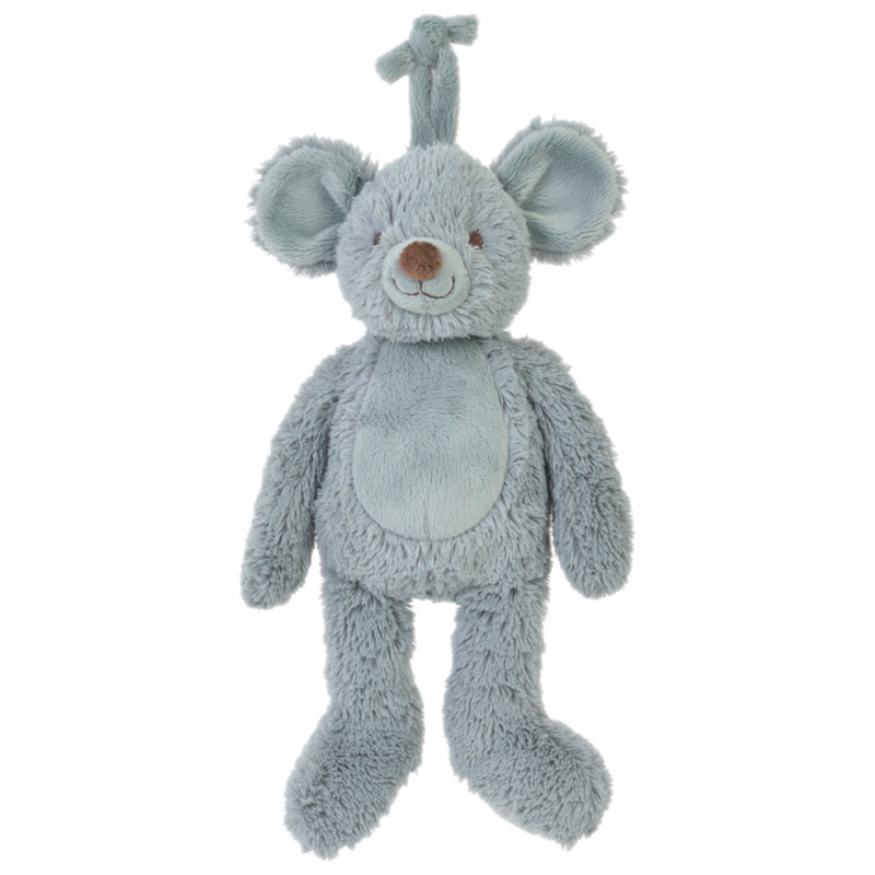 Happy Horse - Mouse Mel Muziekknuffel - 26cm - Grijsgroen