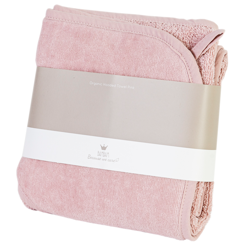 Organic Hooded Towel Pink