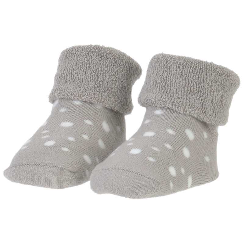 BAMBAM Organic Socks Grey with Dots