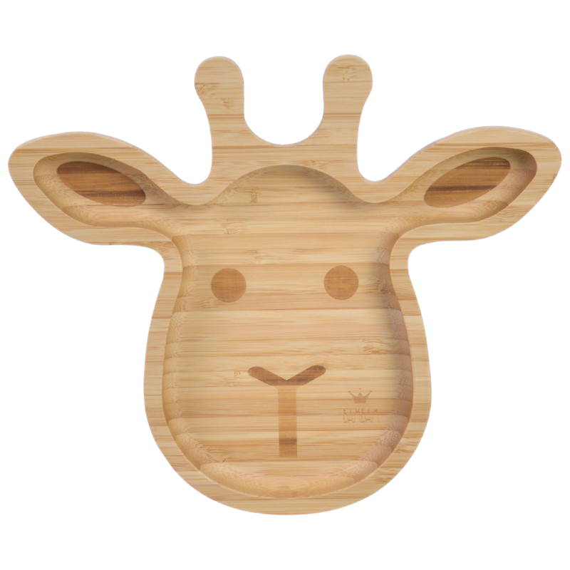 BAMBAM - Bamboe bordje in de vorm van een Giraffe gezicht