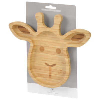 BAMBAM - Bamboe bordje in de vorm van een Giraffe gezicht