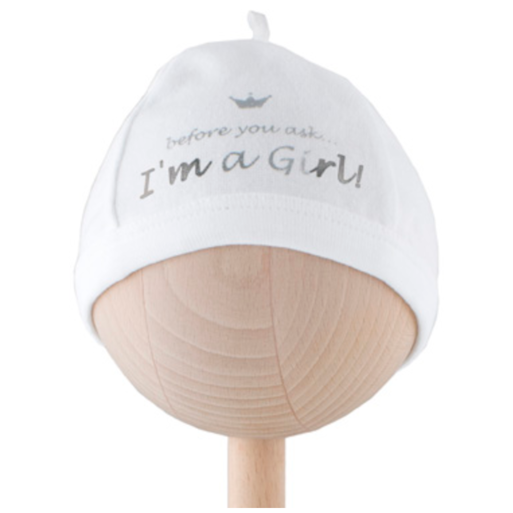BAMBAM Babymutsje &#39;I&#39;m a Girl&#39;