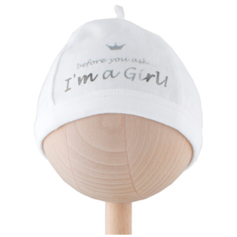 BAMBAM Babymutsje &#39;I&#39;m a Girl&#39;