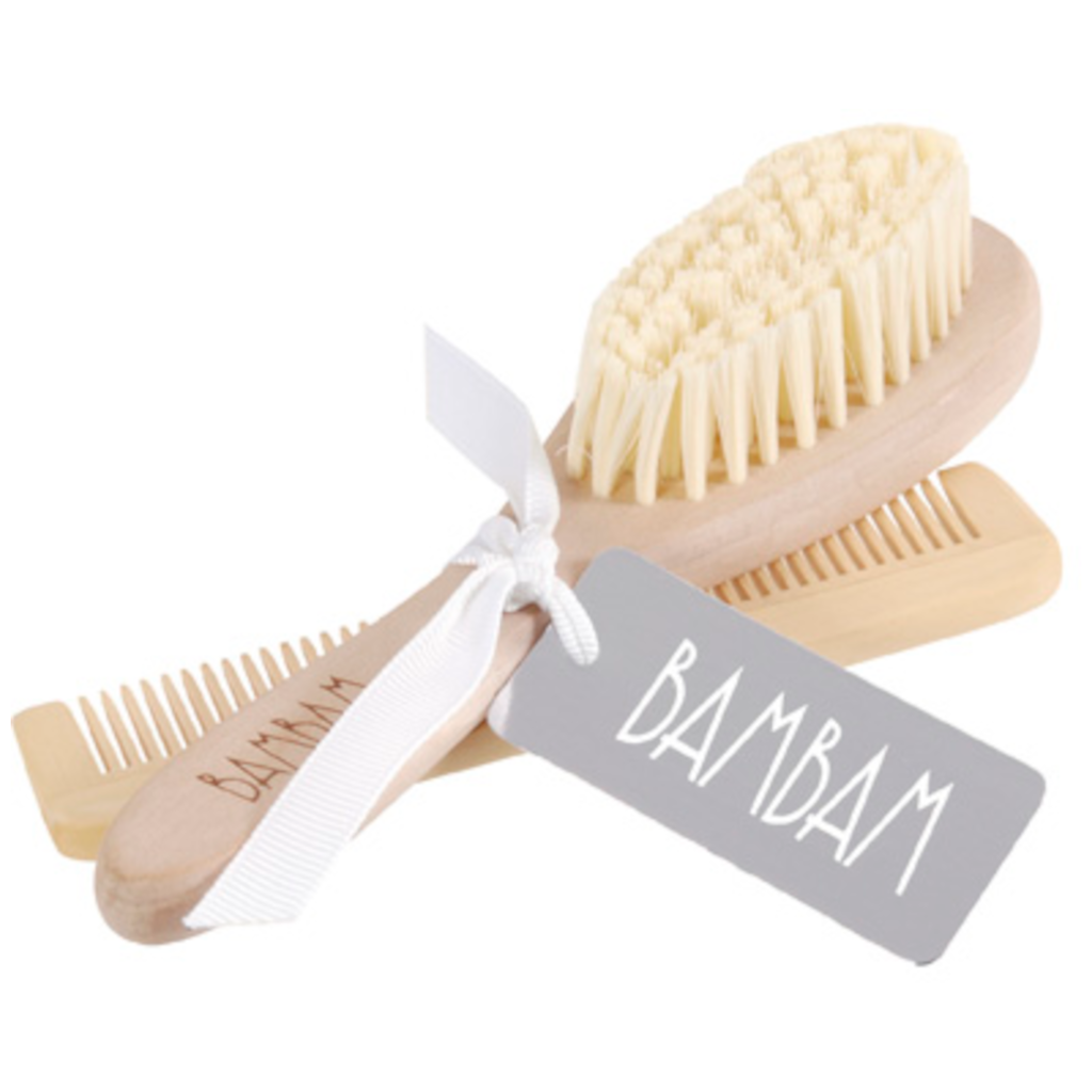 BamBam Houten Borstel en Kam - 2-delige verzorgingsset