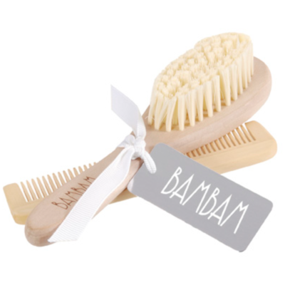 BamBam Houten Borstel en Kam - 2-delige verzorgingsset