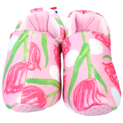 Elcee-Haly – Klomp sloffen met modieus tulpen motief – Roze