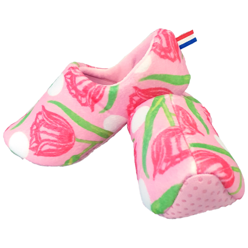 Elcee-Haly – Klomp sloffen met modieus tulpen motief – Roze