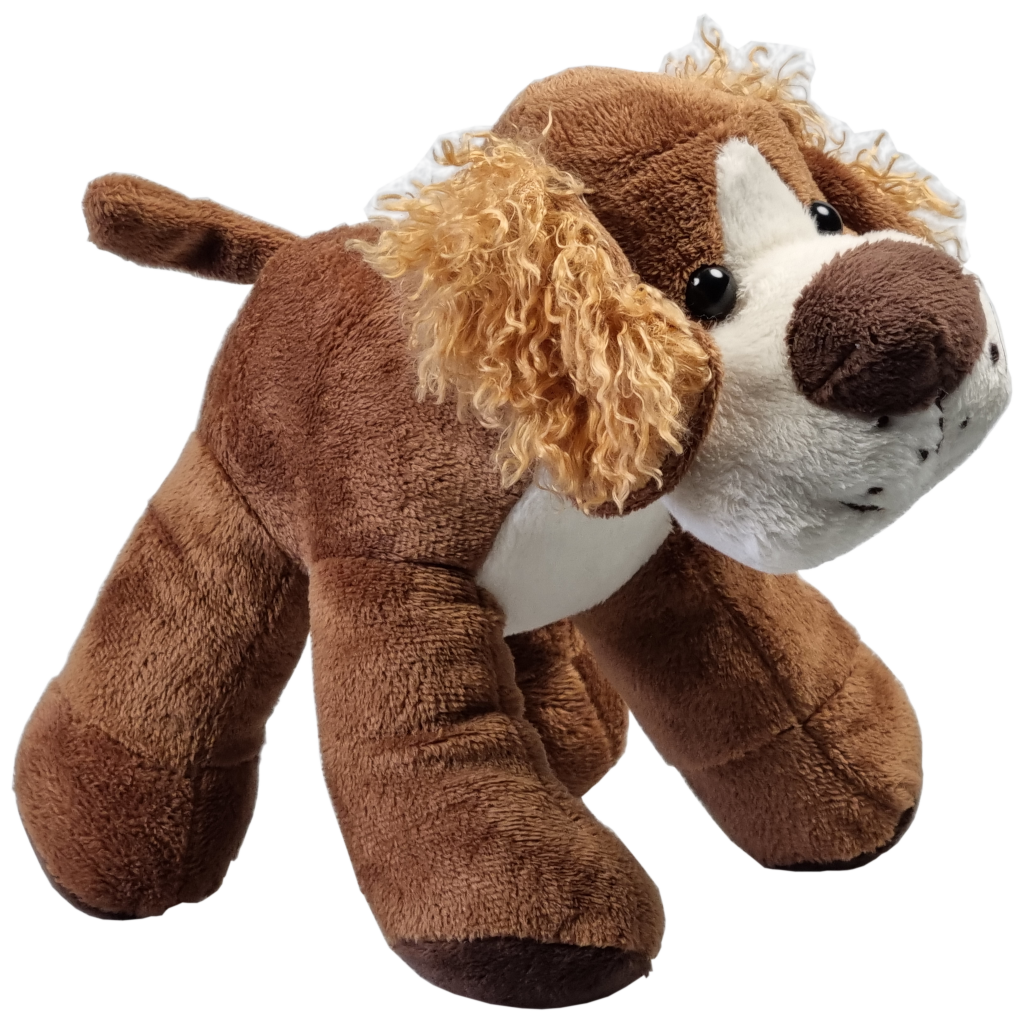 Unitoys - Hondje Blondy  - 20cm - Licht bruin met blonde krullen
