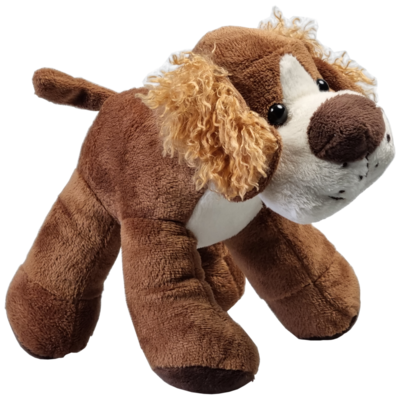 Unitoys - Hondje Blondy  - 20cm - Licht bruin met blonde krullen
