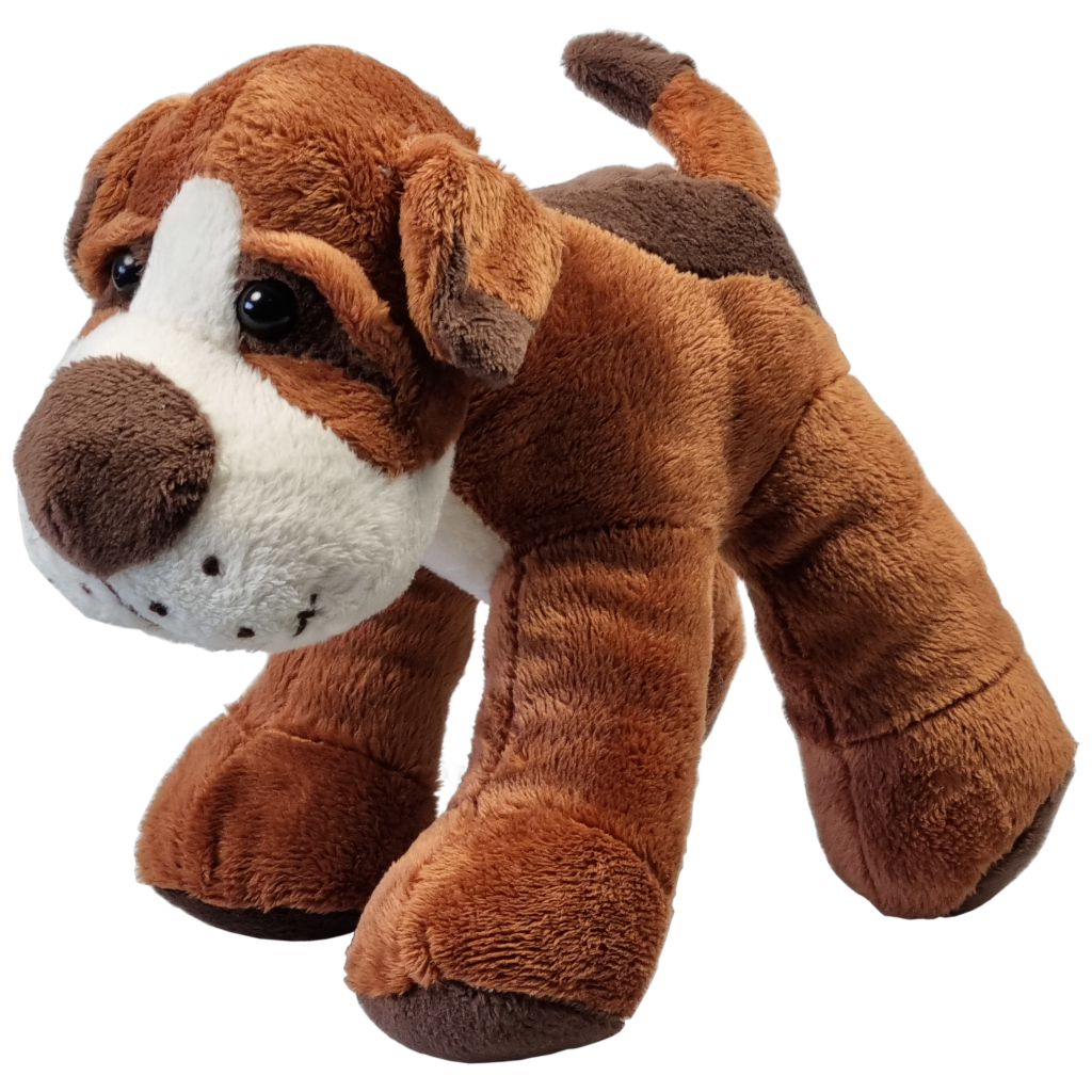 Unitoys - Hondje Browny -  20cm - Donkerbruin