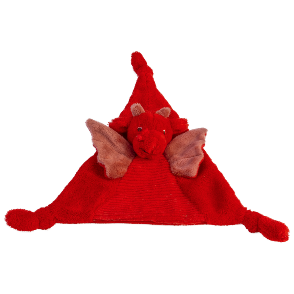 Happy Horse Draak Tine Knuffoeldoekje - Rood - Baby cadeau