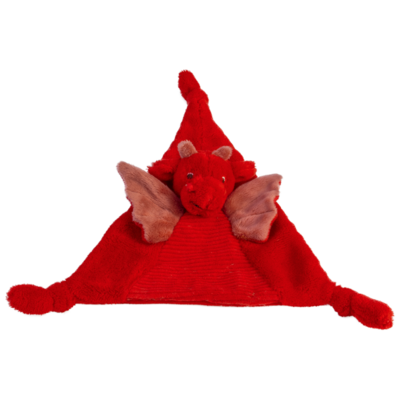 Happy Horse Draak Tine Knuffoeldoekje - Rood - Baby cadeau